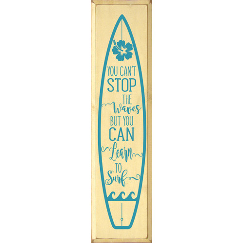 Learn to Surf Wood Sign