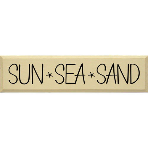 Sun Sea & Sand Wood Sign