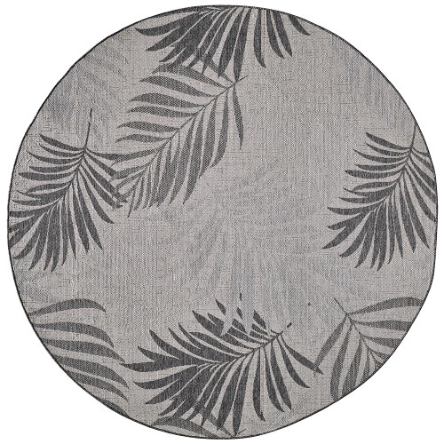 Foggy Fronds Indoor/Outdoor Rug - 8 Ft. Round