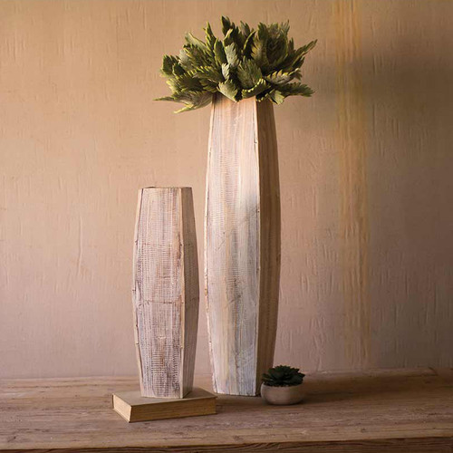 Ventnor Wooden Vases - Set of 2