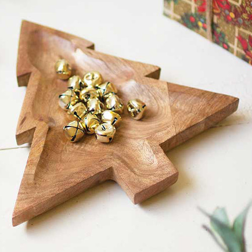 Mango Wood Christmas Tree Platter