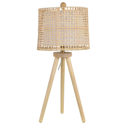 Bleached Wood Tripod Table Lamp