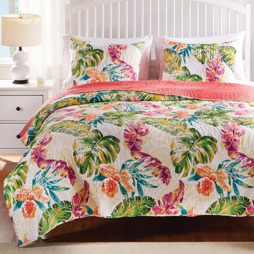 Tropical Flora Quilt Bedding Collection