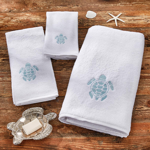 nautical bath towel set sea life