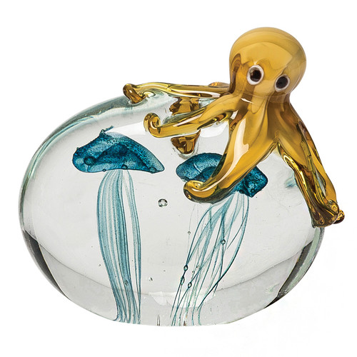 Octopus & Jellyfish Art Glass