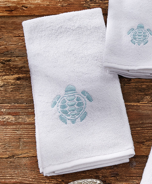 Azure Turtle Hand Towel