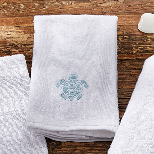 Azure Turtle Fingertip Towel
