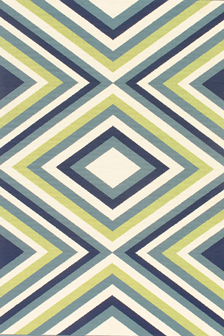 Baja Chevron Mirror Multi Rug - 9 x 13