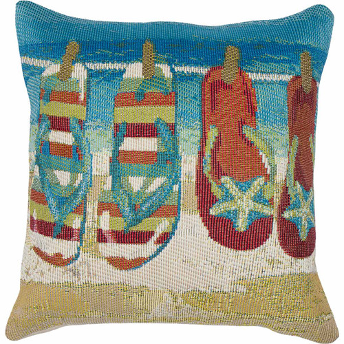 Aruba Flip Flops Accent Pillow