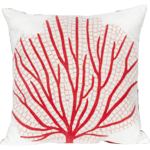 Fan Coral Square Accent Pillow - Magenta