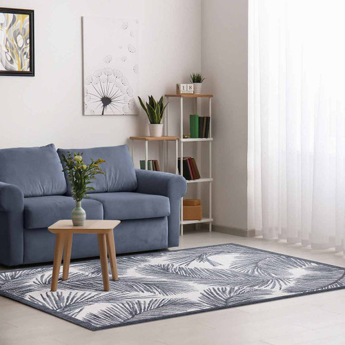 Denim Fronds Indoor/Outdoor Rug Collection