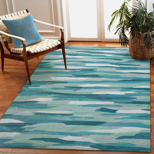 Abstract Tide Indoor/Outdoor Rug - 4 x 6