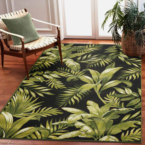 Nosara Leaves Indoor/Outdoor Rug - 5 x 8 - OUT OF STOCK UNTIL 07/17/2024