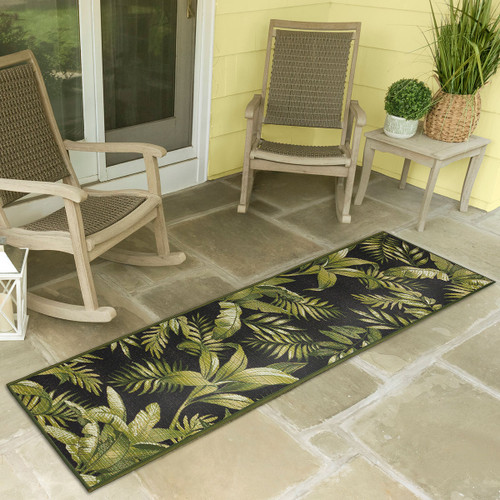 Nosara Leaves Indoor/Outdoor Rug - 2 x 8 - OUT OF STOCK UNTIL 05/29/2024