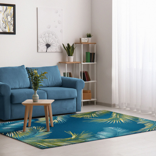 Paia Palms Navy Indoor/Outdoor Rug - 3 x 5 - OUT OF STOCK UNTIL 07/17/2024