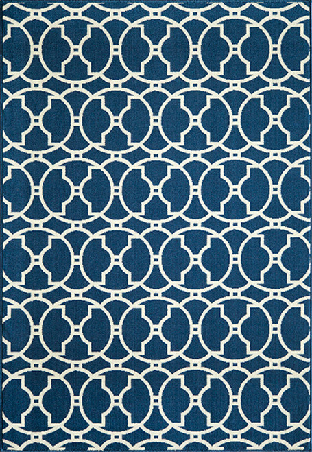 Baja Circlet Navy Rug - 8 x 11