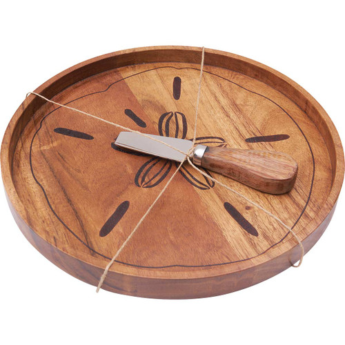Sand Dollar Serving Board with Spreader