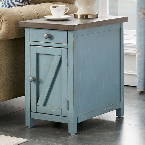 Bay Blue Chairside Cabinet