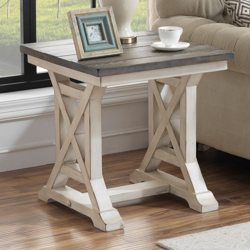 Bay Cream End Table - OUT OF STOCK UNTIL 08/14/2024