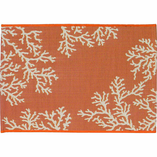 Orange Coral Cluster Rug - 2 x 3