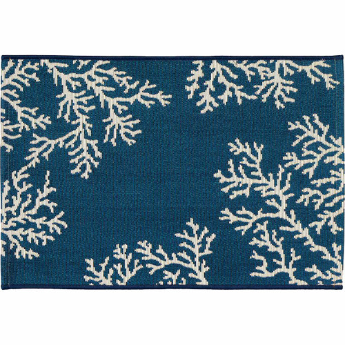 Navy Coral Cluster Rug - 2 x 3 - OUT OF STOCK UNTIL 07/17/2024