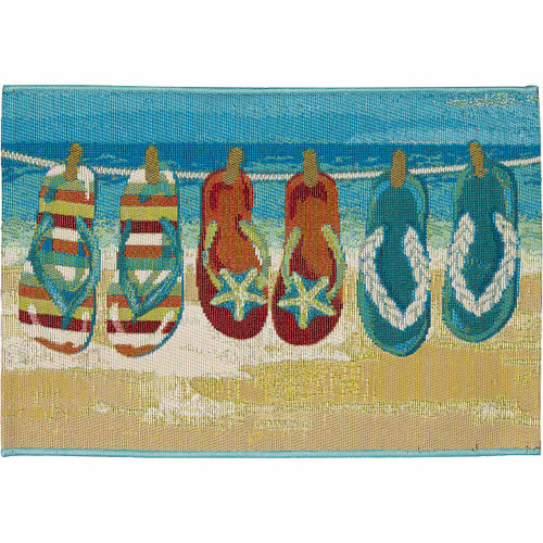 Flip Flop Beach Rug - 2 x 4 - OUT OF STOCK UNTIL 09/18/2024