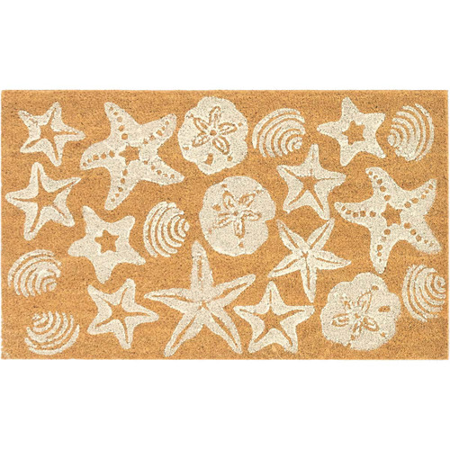 White Shells Coir Mat - 2 x 3 - OUT OF STOCK UNTIL 05/29/2024