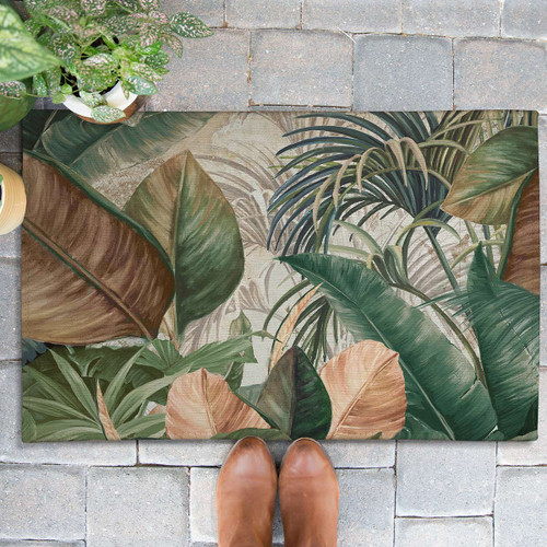 Polynesian Palms Outdoor Doormat