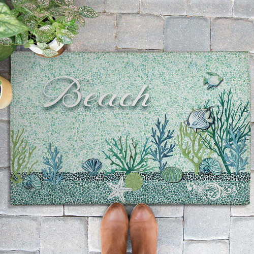 Beach Mosaic Outdoor Doormat