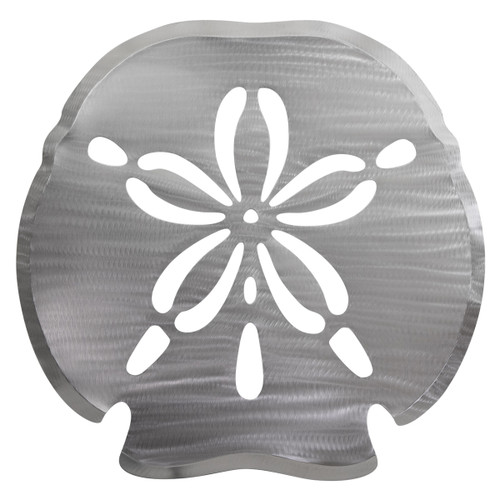 Large Metal Sand Dollar Wall Art - Stainless Steel