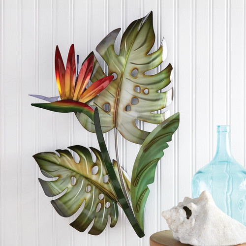 Bird of Paradise Plant Metal Wall Art