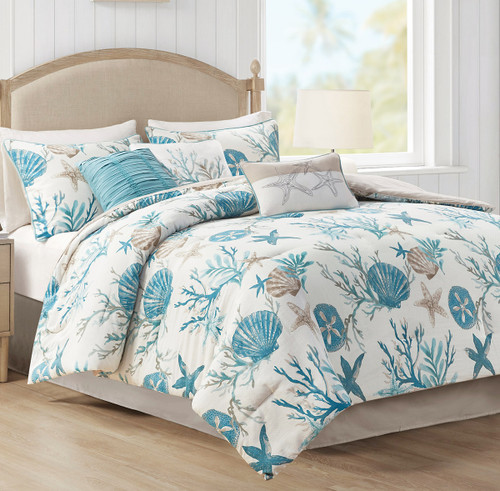 Coralscape Seashell Duvet Cover Set - King