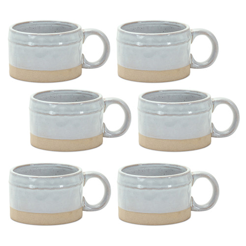 Leafy Porcelain Mugs - Set of 6