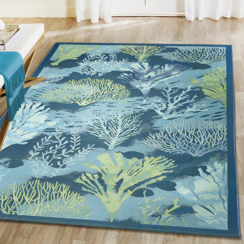 Ocean Coral Indoor/Outdoor Rug - 7 x 9