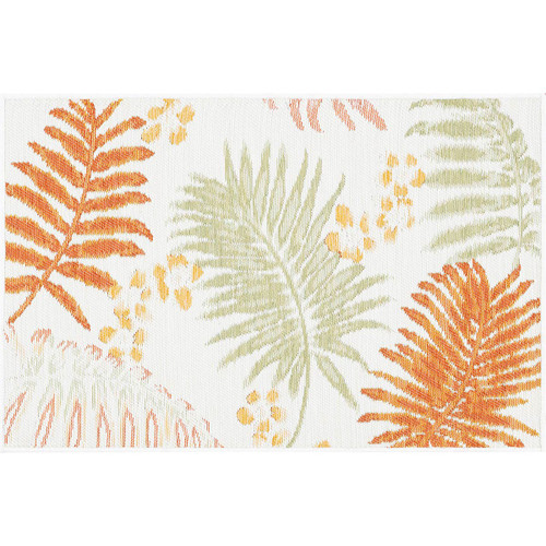 Palm Island Sunset Orange Indoor/Outdoor Rug - 2 x 3