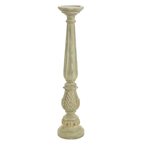 Weathered Ivory Greek Pillar Candleholder