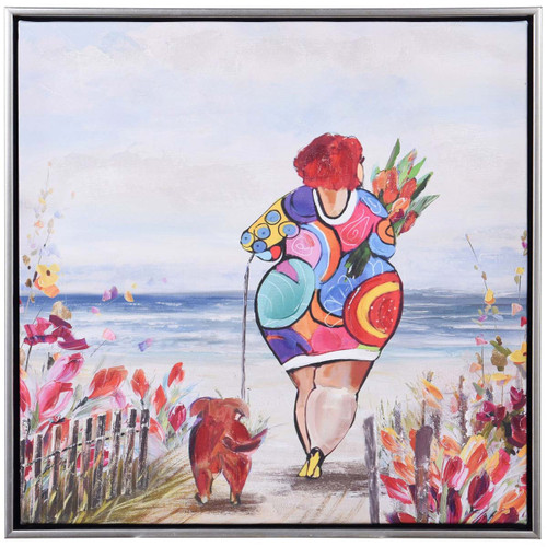 The Beach In Bloom Canvas Wall Art