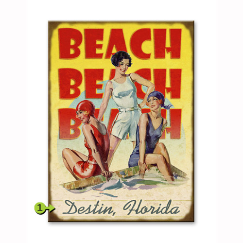 Beach Beach Beach Personalized Sign - 17 x 23