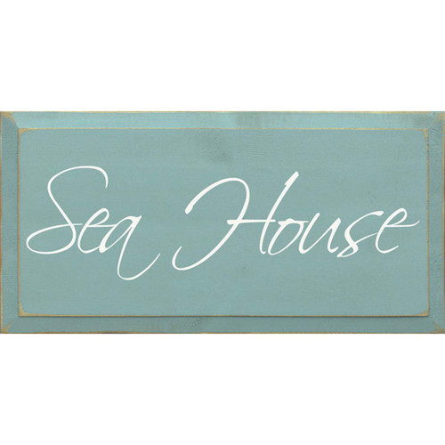Sea House Teal Wall Art