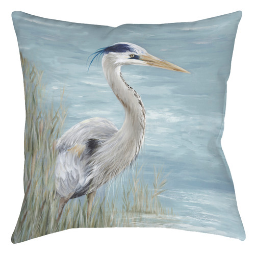 Bayside Heron Pillow