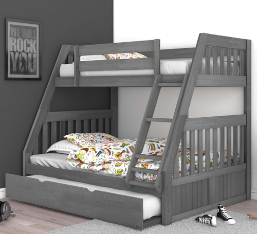 Tranquility Twin/Full Bunk Bed with Twin Trundle - OUT OF STOCK