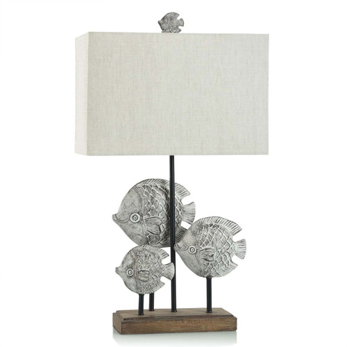 Coastal Silver Fish Lamp - OUT OF STOCK UNTIL 07/12/2024