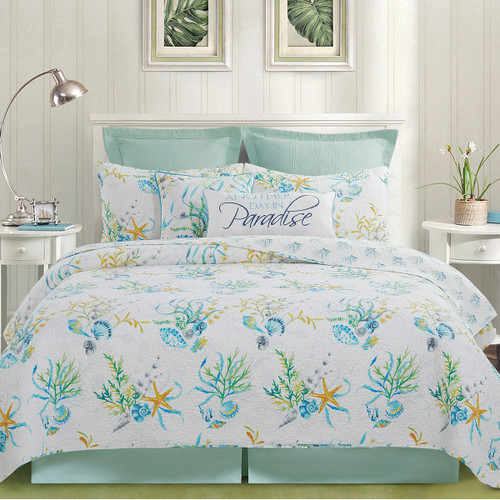 Coral Paradise Quilt Bedding Collection