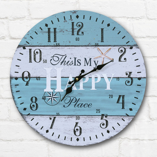 Beach Happiness Wall Clock