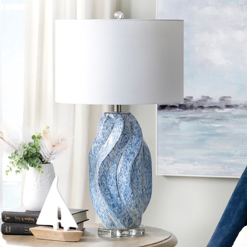 Swirling Seas Abstract Table Lamp