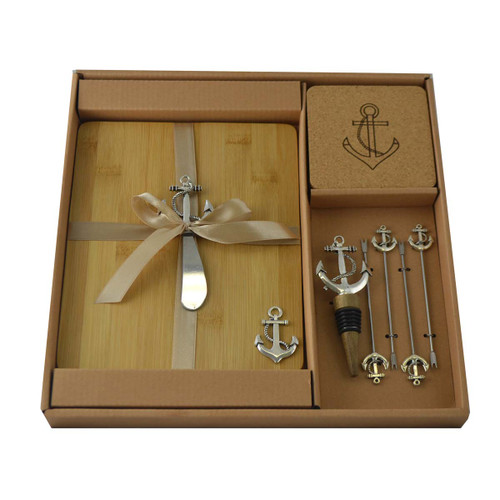 Nautical Anchor Wine & Cheese 11 Pc. Set