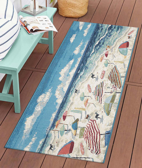 Paws In The Ocean Sand Mat - 2 x 5