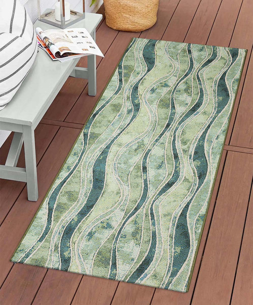 Green Lagoon Serenity Mat - 2 x 5 - OUT OF STOCK UNTIL 05/29/2024