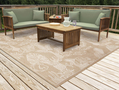 Oceanic Fusion Sand Rug - 8 Ft. Square