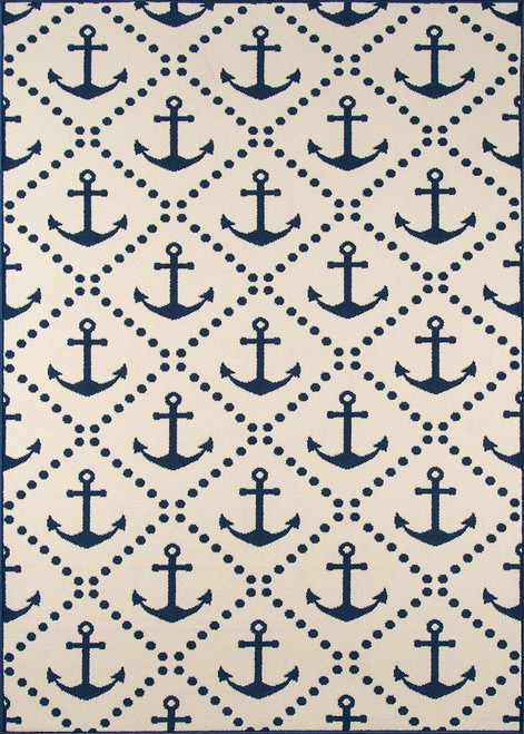 Anchors Away Ivory Indoor/Outdoor Rug - 2 x 5